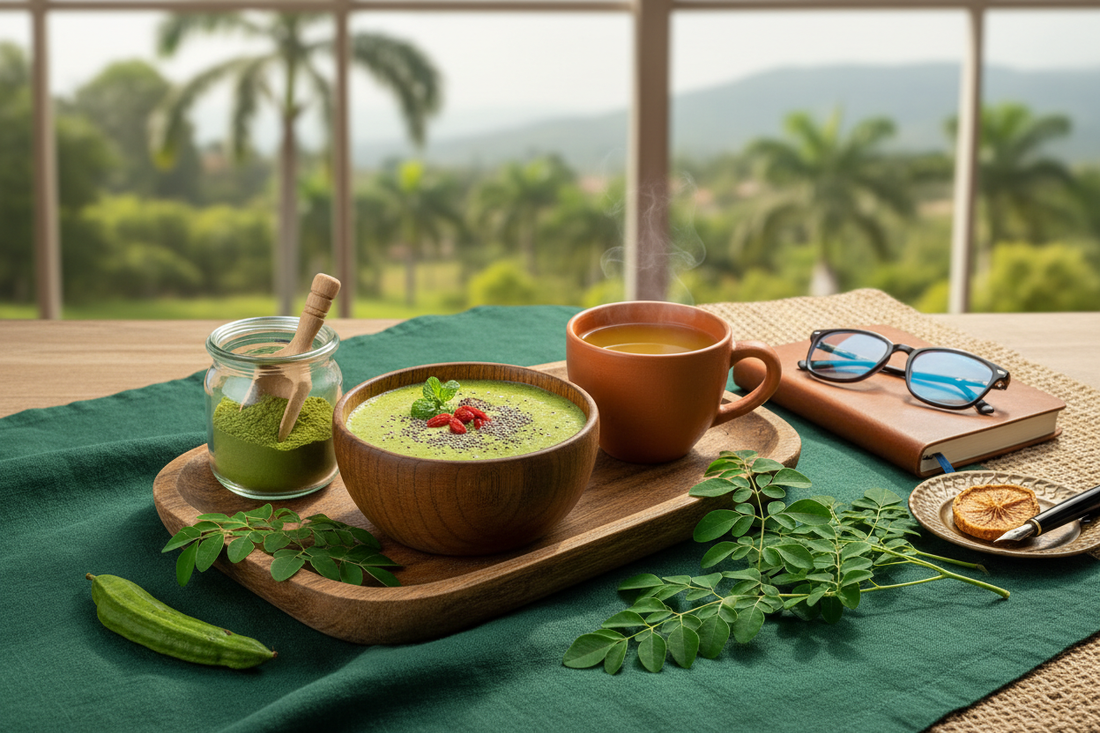 Moringa morning ritual prepared to support focus and high performance