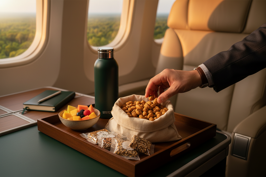 Tiger nut snack packed as a nutritious executive travel companion
