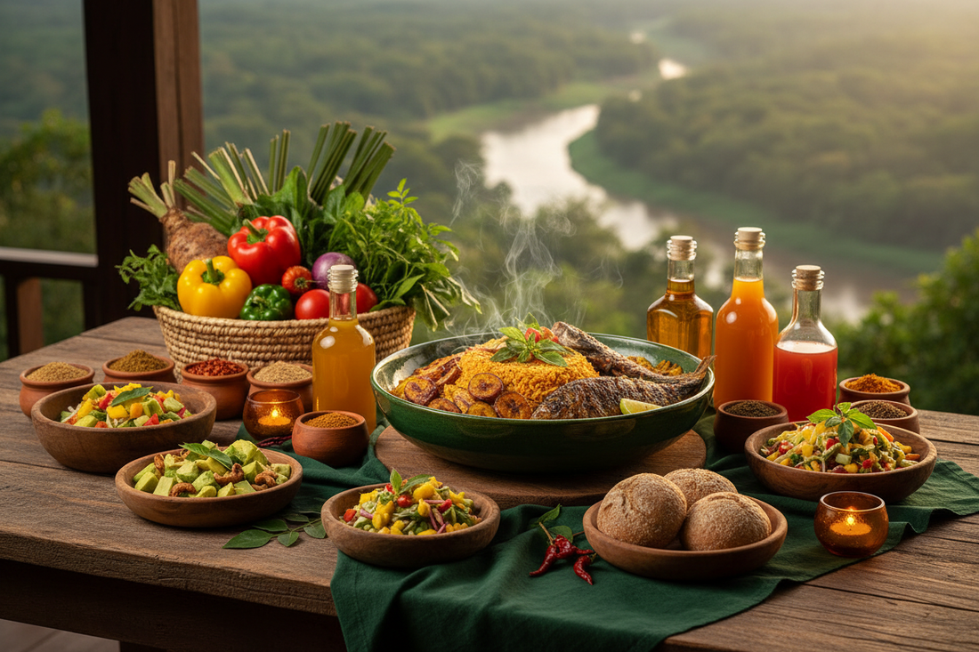 Nigerian wellness dishes presented on a premium hospitality menu