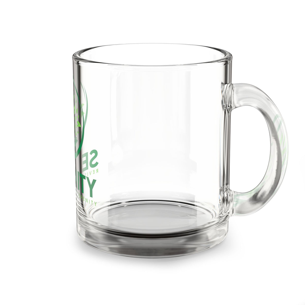 Serenity Clear Glass coffee Mug - 10oz