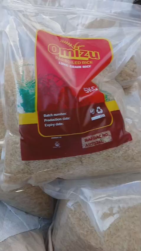 Omizu Premium Parboiled Rice (5kg Sample Pack) – 100% Stone-Free, Long-Grain Nigerian Excellence